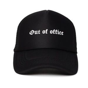 Reason Out Of Office Hat Mash Back Adjustable Black